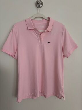 NWT Vineyard Vines Flamingo Pink Pique Polo Shirt Women’s Large